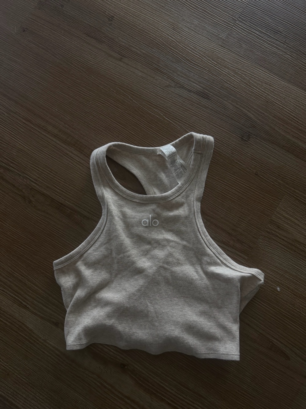 ALO Yoga Kids Cream Ribbed Tank Top